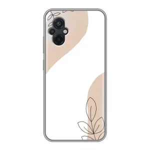 Силконовий чохол з принтом в квітах на Xiaomi POCO M5 (Нюдова гілочка абстракція)