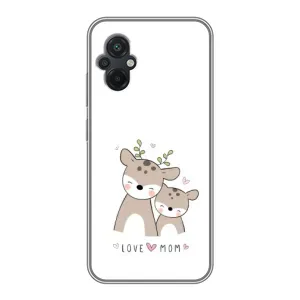 Чохол з принтом «Оленята мама і малюк» для Xiaomi POCO M5