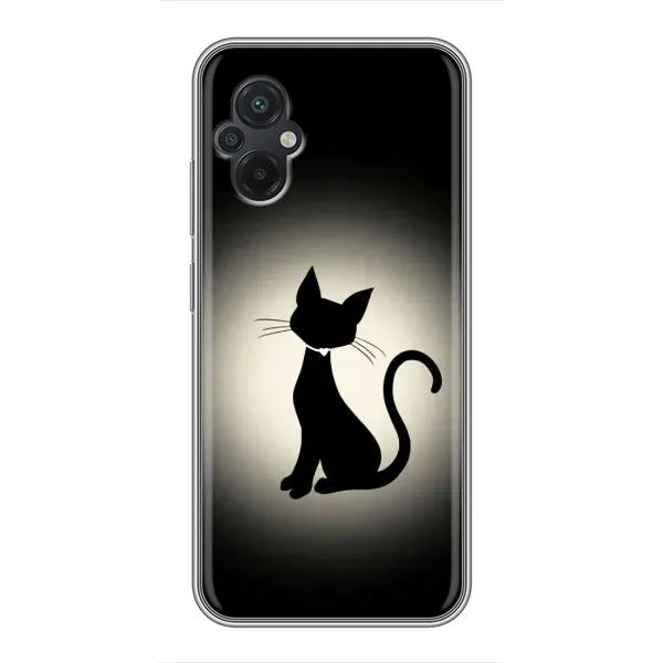 Чохол з принтом «Силует котика» для Xiaomi POCO M5