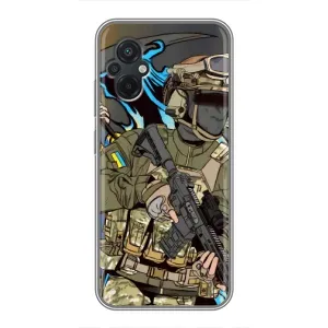 Чехлы с картинкой ЗСУ для Xiaomi POCO M5 (AlphaPrint) (Воин ВСУ)