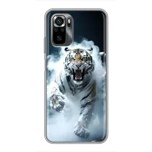 Чохол з картинкою 'Хижаки' для Xiaomi POCO M5s (Білий тигр у диму)