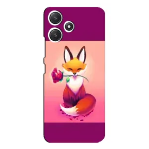 Чохли з картинкою Лисичка для Xiaomi POCO M6 Pro (5G) (VPrint) (Лиса з трояндою)