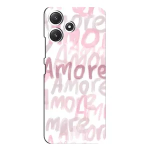 Чохол з розовим принтом для Xiaomi POCO M6 Pro (5G) (Аморе любов)
