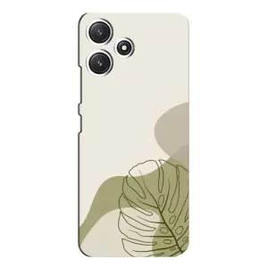 Силиконовый чехол с принтом в цветах на Xiaomi POCO M6 Pro (5G) (Зеленая монстера дизайн)