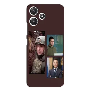 Чохол для Xiaomi POCO M6 Pro (5G) (AlphaPrint - с принтом Зеленського) (Президент)