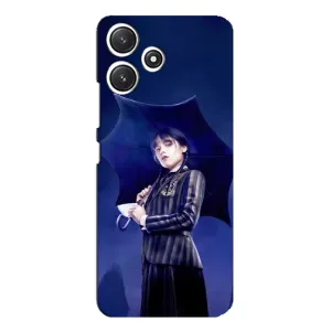 Чохли Венсдей на Xiaomi POCO M6 Pro (5G) Уенсдей (AlphaPrint) (Венздей з парасолькою)