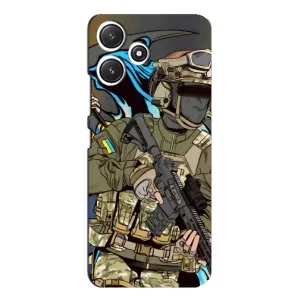 Чехлы с картинкой ЗСУ для Xiaomi POCO M6 Pro (5G) (AlphaPrint) (Воїн ЗСУ)