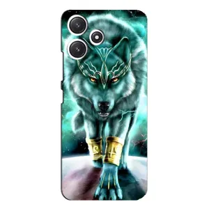 Захисні чохли для Ксіаомі ПОКО М6 Про (5Д) (AlphaPrint) (ХІТ продаж) ВОВК (Яскравий вовк)
