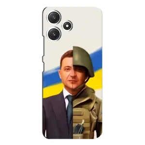 Чохол для Xiaomi POCO M6 Pro (5G) (AlphaPrint - с принтом Зеленського) (Зеленский солдат)
