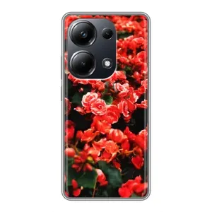 Чехлы с Цветами для Xiaomi POCO M6 Pro (VPrint) (Цветы красные)