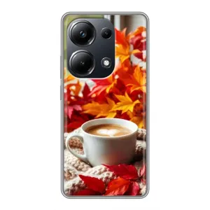 Чехол с уникальным дизайном «Осень с кофе» для Xiaomi POCO M6 Pro
