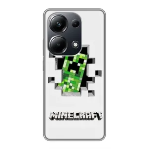 Чохол Майнкрафт на Xiaomi POCO M6 Pro (AlphaPrint) Minecraft (кріпер Майнкрафт)