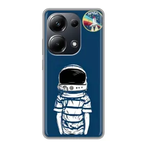 Чехол NASA для Xiaomi POCO M6 Pro (AlphaPrint) (Мальчик в шлеме)