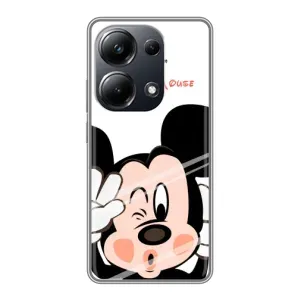 Эксклюзивный чехол для Xiaomi POCO M6 Pro (AlphaPrint - Мультяшные) (Маус Микки)