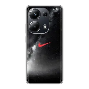 Чехол для Xiaomi POCO M6 Pro - с принтом Найк (AlphaPrint) (Найк красный)