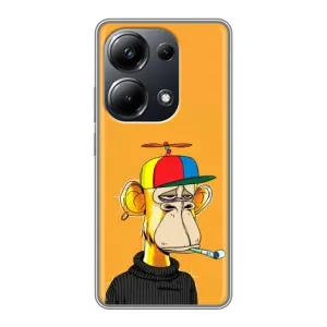 Чехлы с Обезьянами NFT для Xiaomi POCO M6 Pro (AlphaPrint) (Скучающая Обезьяна NFT)
