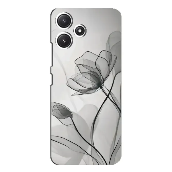 Чехол с принтом «Черные цветы» для Xiaomi POCO M6