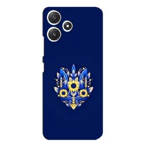 Чохли для Xiaomi POCO M6 Укр. Символіка (AlphaPrint) (Квітковий Герб)