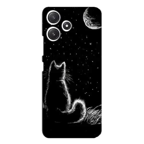 Чохол з принтом «Котик і місяць» для Xiaomi POCO M6 Чохол з принтом «Котик і місяць» для Xiaomi POCO M6