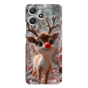 Яркий чехол для Xiaomi POCO M6 с Зимними Оленятами