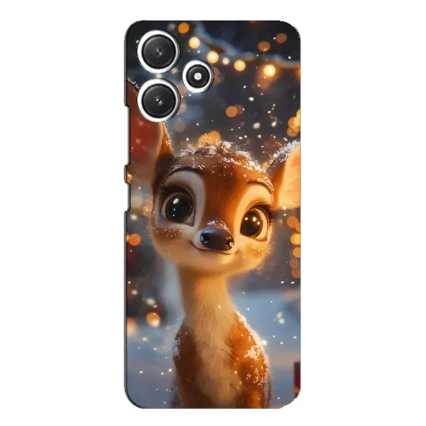 Чохол з принтом «Оленятко серед гірлянд» для Xiaomi POCO M6