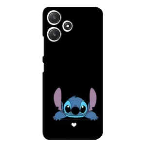 Чохол з принтом Стіч на Xiaomi POCO M6 (Стіч на чорному)