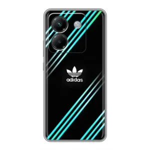 Чехлы Адидас для Xiaomi Poco M7 Pro 5G (AlphaPrint) (Адидас с полосами)