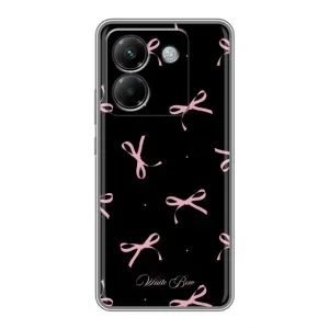 Чохол з бантиками на Поко М7 Про 5G (Банти на чорному)