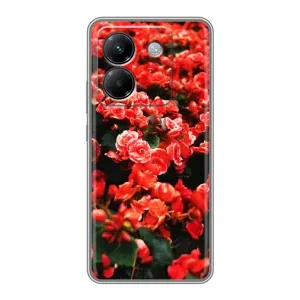 Чехлы с Цветами для Xiaomi Poco M7 Pro 5G (VPrint) (Цветы красные)
