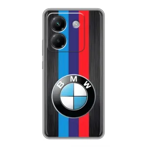 Чехол для Поко М7 Про 5G - с принтом БМВ (AlphaPrint) (Лого BMW)
