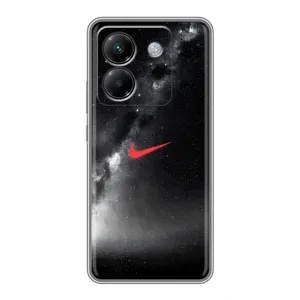 Чехол для Xiaomi Poco M7 Pro 5G - с принтом Найк (AlphaPrint) (Найк красный)