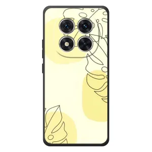 Силиконовый чехол с принтом в цветах на Xiaomi Poco M8 Pro (Желтая монстера арт)