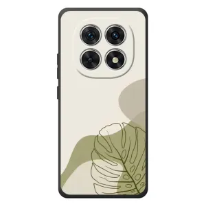 Силиконовый чехол с принтом в цветах на Xiaomi Poco M8 (Зеленая монстера дизайн)