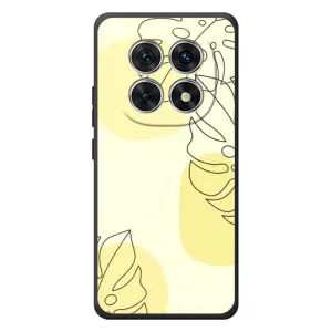 Силиконовый чехол с принтом в цветах на Xiaomi Poco M8 (Желтая монстера арт)