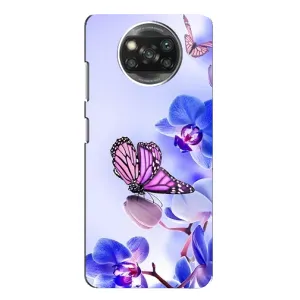 Чехлы с Цветами для Xiaomi POCO X3 Pro (VPrint) (Бабочка на цветочке)