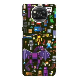 Чехол Майнкрафт на Xiaomi POCO X3 Pro (AlphaPrint) Minecraft (Коллаж Майнкрафт)