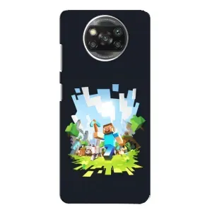 Чехол Майнкрафт на Xiaomi POCO X3 Pro (AlphaPrint) Minecraft (персонажи Minecraft)