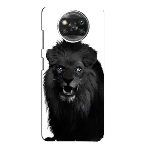 Чохли з картинкою животних Xiaomi POCO X3 (Чорний ЛЕВ)