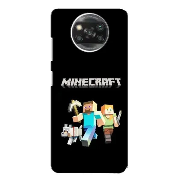 Чехол с принтом «герои Minecraft» для Xiaomi POCO X3