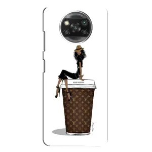 Чехлы Луи Витон для Xiaomi POCO X3 (AlphaPrint - LOUIS VUITTON) (кофе LOUIS VUITTON)