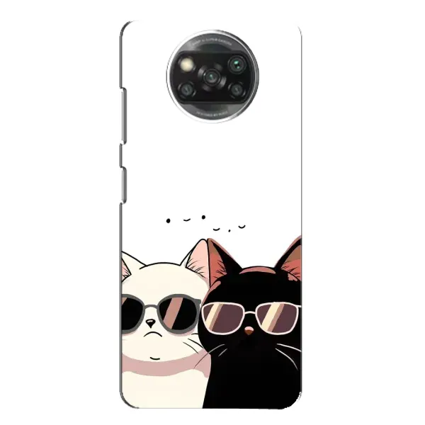 Чохол з принтом «Коти в окулярах» для Xiaomi POCO X3 Чохол з принтом «Коти в окулярах» для Xiaomi POCO X3