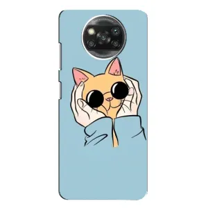 Чехол с принтом «Котик в очках» для Xiaomi POCO X3