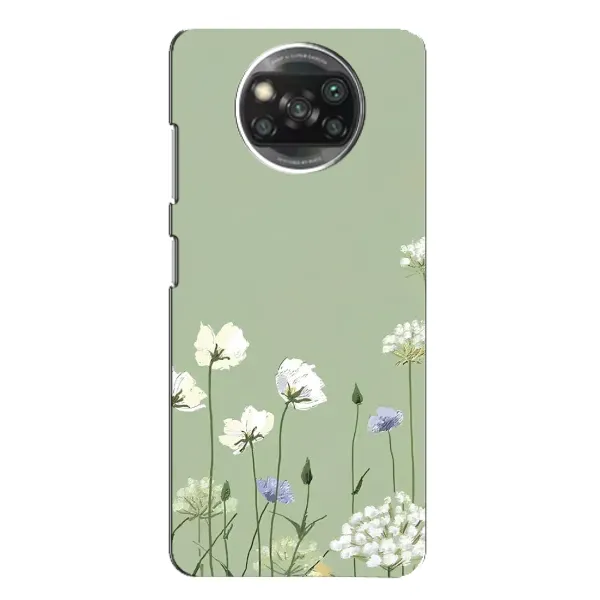 Чохол з принтом «Квіти на зеленому» для Xiaomi POCO X3 Чохол з принтом «Квіти на зеленому» для Xiaomi POCO X3