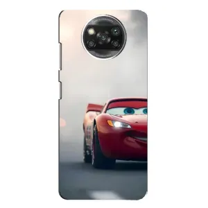 Силиконовый чехол Маквин для Xiaomi POCO X3 (Скоростной Маквин)
