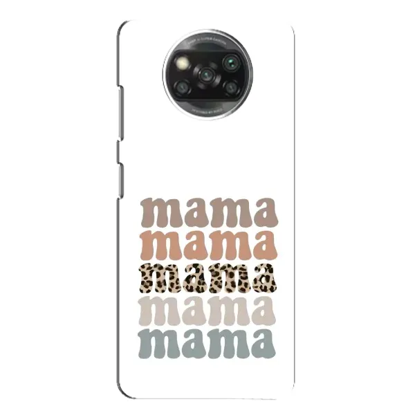 Чехол с принтом «Текстовый коллаж мама» для Xiaomi POCO X3