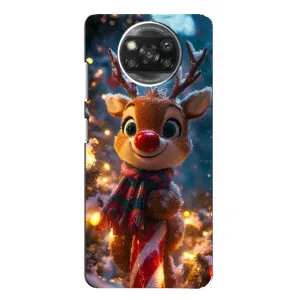 Яскравий чохол для Xiaomi POCO X3 з Зимові Оленята (Олень з шарфом)