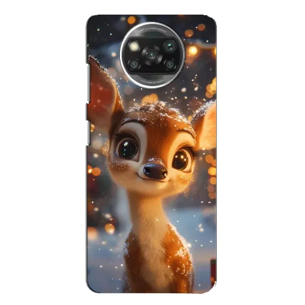 Чохол з принтом «Оленятко серед гірлянд» для Xiaomi POCO X3