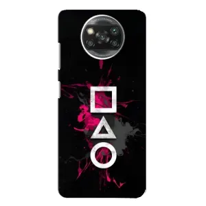 Чехол Гра в кальмара для Xiaomi POCO X3 (Символы Игра кальмара)