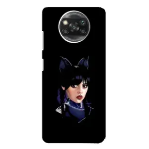 Чехлы Венсдей на Xiaomi POCO X3 Уэнсдей (AlphaPrint) (серьезная Уэнздей)