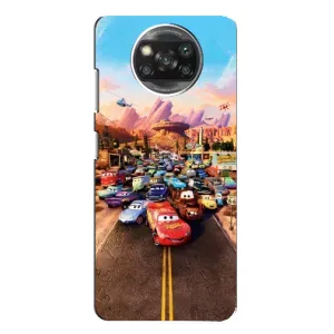 Силиконовый чехол Маквин для Xiaomi POCO X3 (Тачки на трассе)
